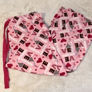 Hersheys Kisses Love 100% Cotton Pajama Capri Pants Size Large